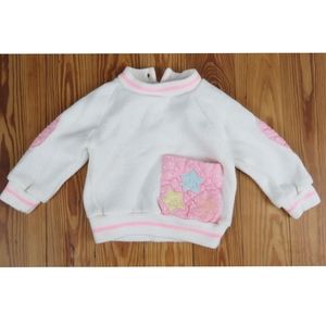 Vintage Baby Sweater 18 months Cute Quilt Knit